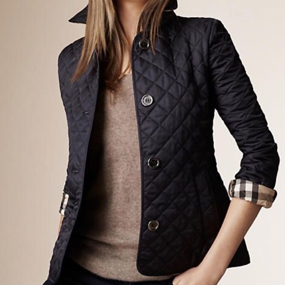 Quilted Jacket With Plaid Lining Online 